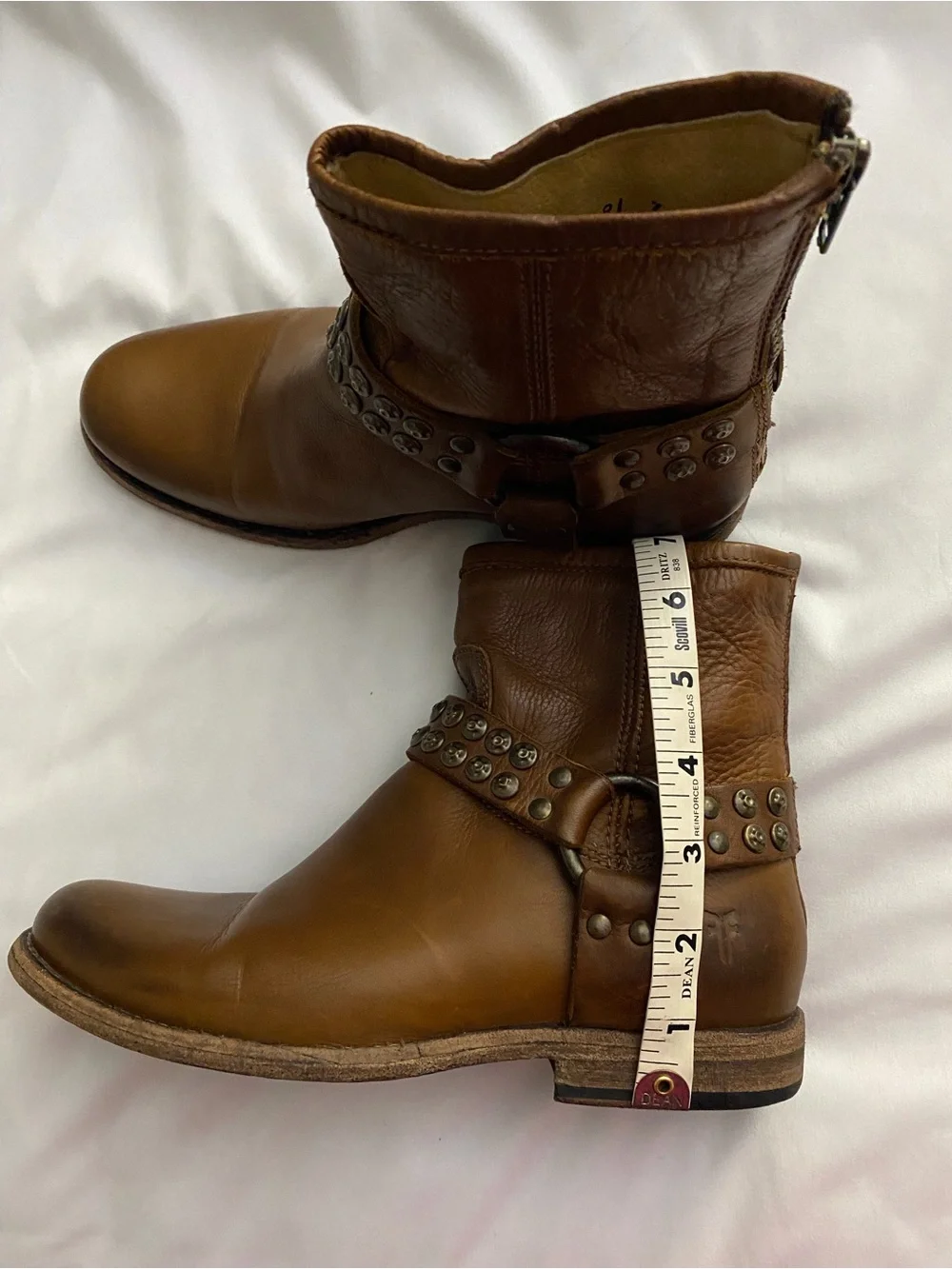 FRYE Women's Phillip Studded Harness Ankle Boots Size 6.5